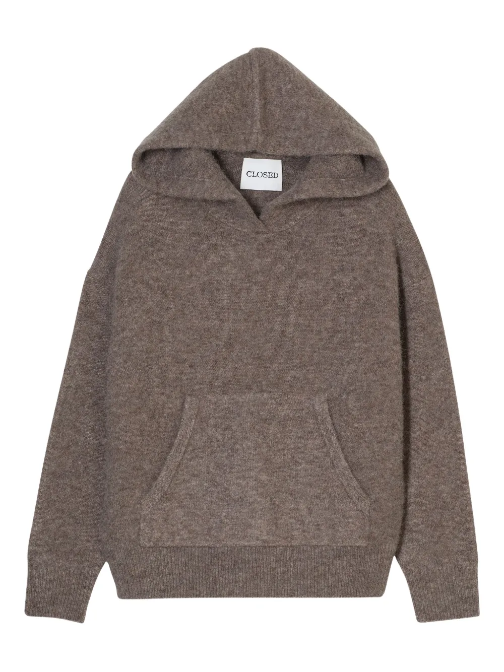 Closed Hooded Sweater In Brown