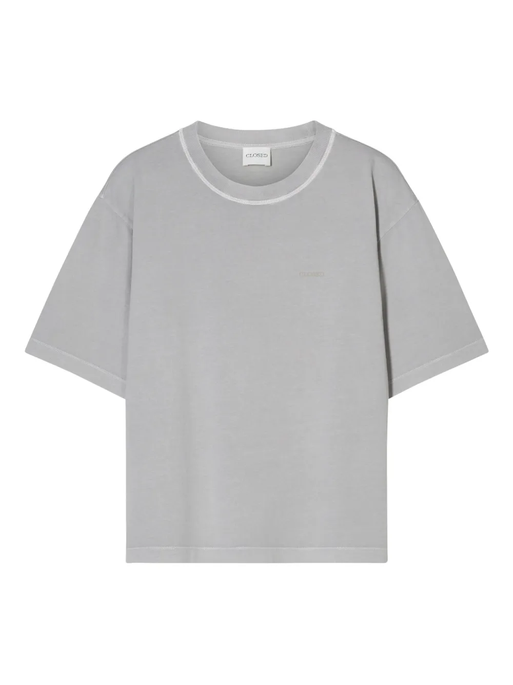 Closed trim-detail organic cotton T-shirt - Grau