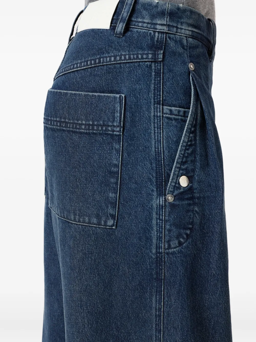 Closed Jeans met logopatch Blauw