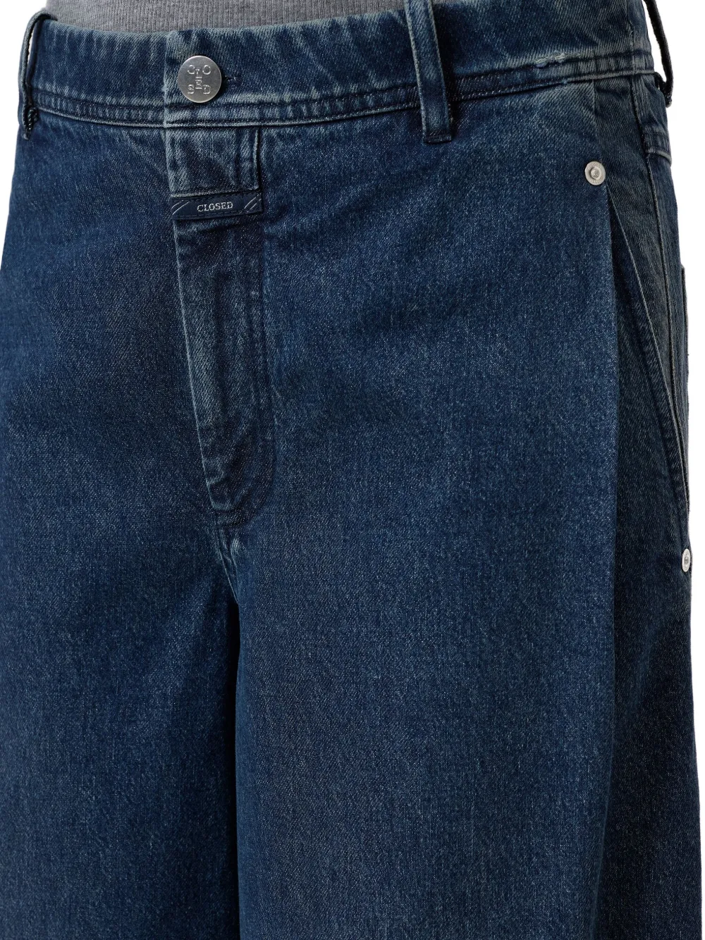 Closed Jeans met logopatch Blauw