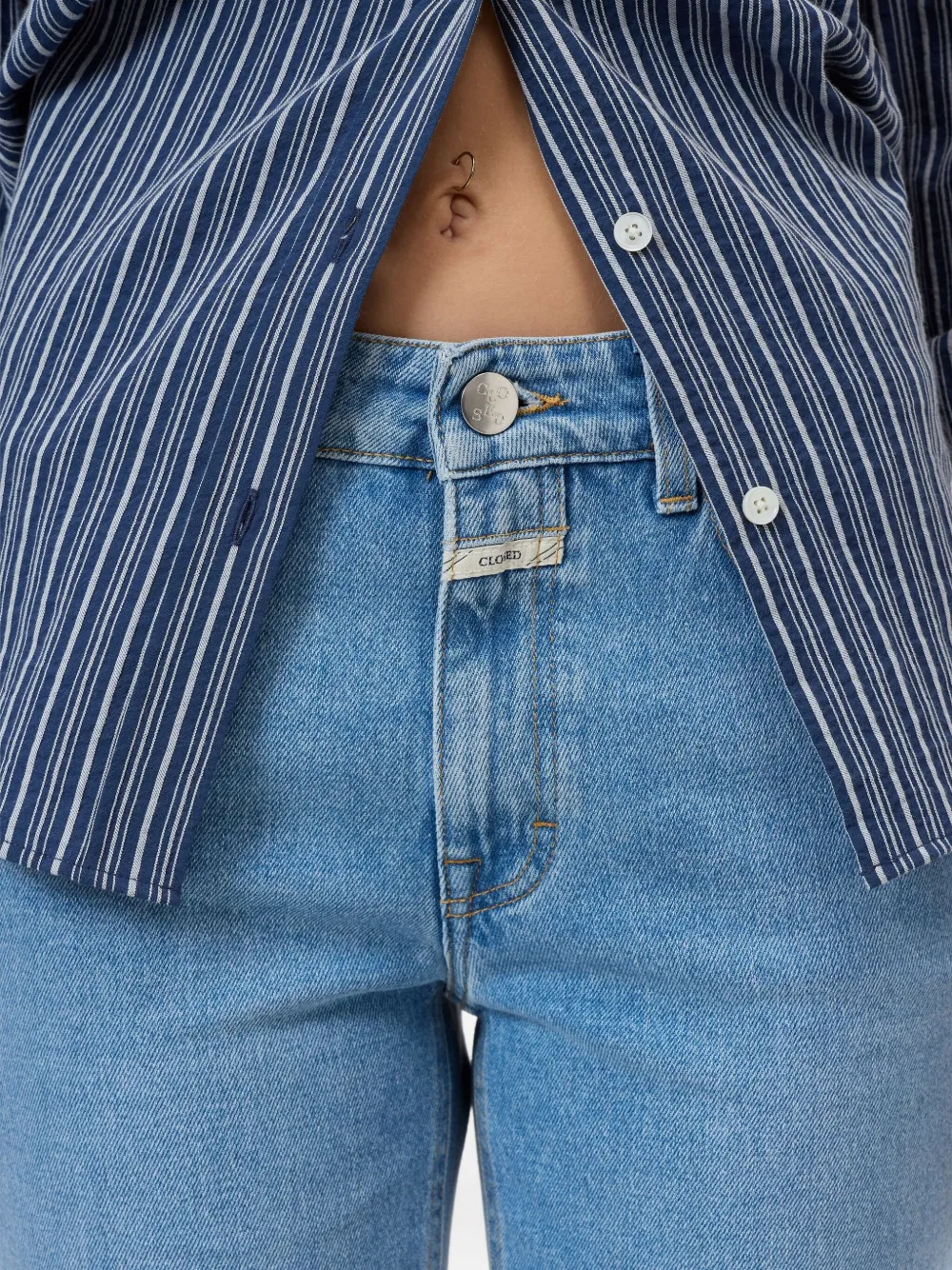 Closed Milo straight cropped jeans Blauw