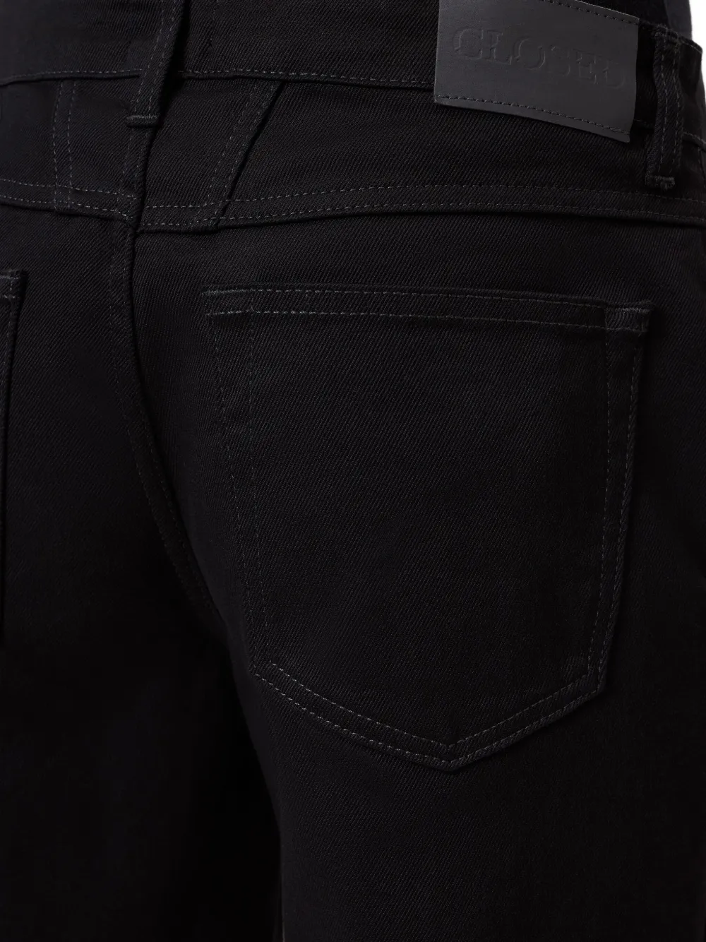 Closed High waist jeans met borduurwerk Zwart