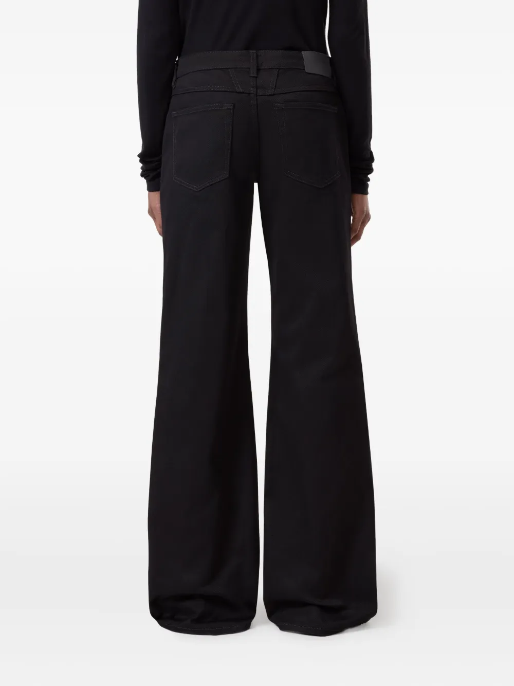 Closed High waist jeans met borduurwerk Zwart