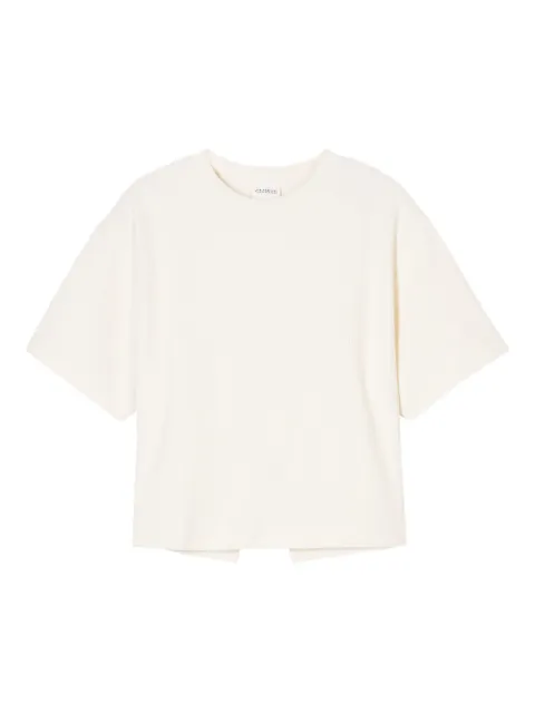 Closed fine-ribbed T-shirt