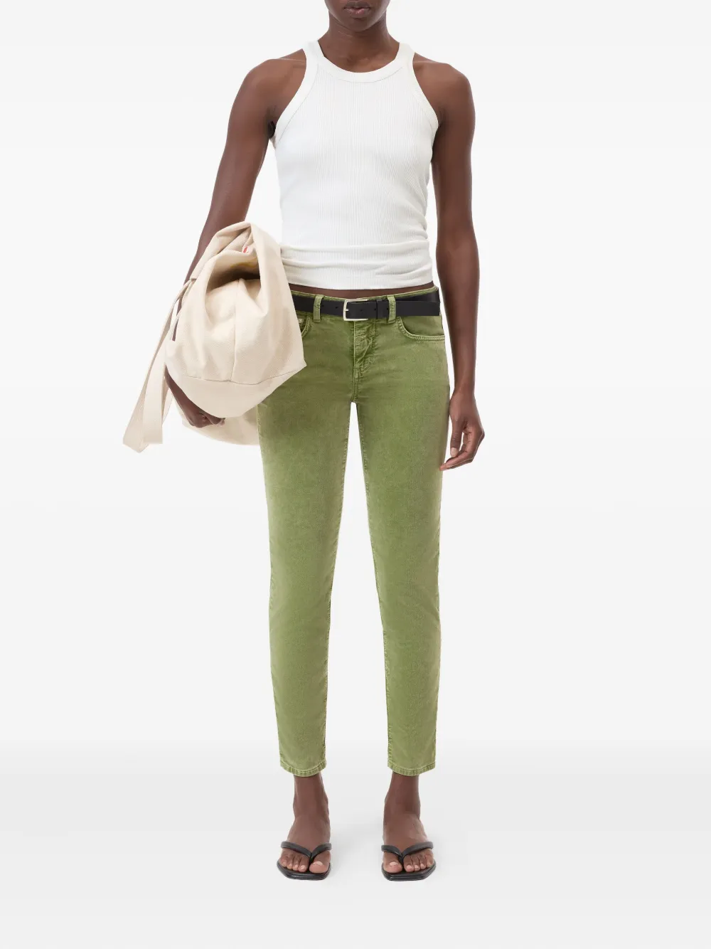 Closed Baker velvet trousers Groen