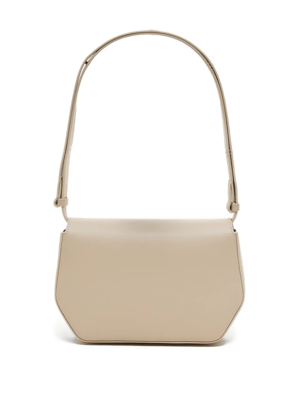 Closed Leren schoudertas - Beige