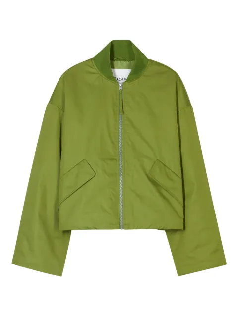 Closed cotton bomber jacket