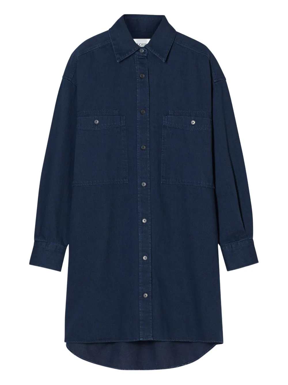 Closed double-pocket shirt dress | Blue | Image 1