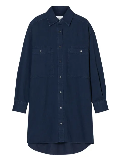 Closed double-pocket shirt dress