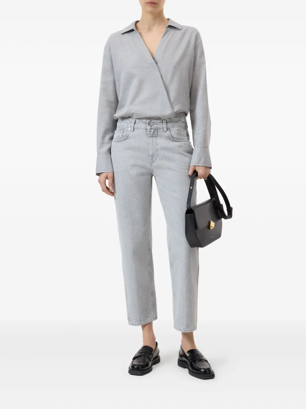 Closed Asymmetrische blouse - Grijs