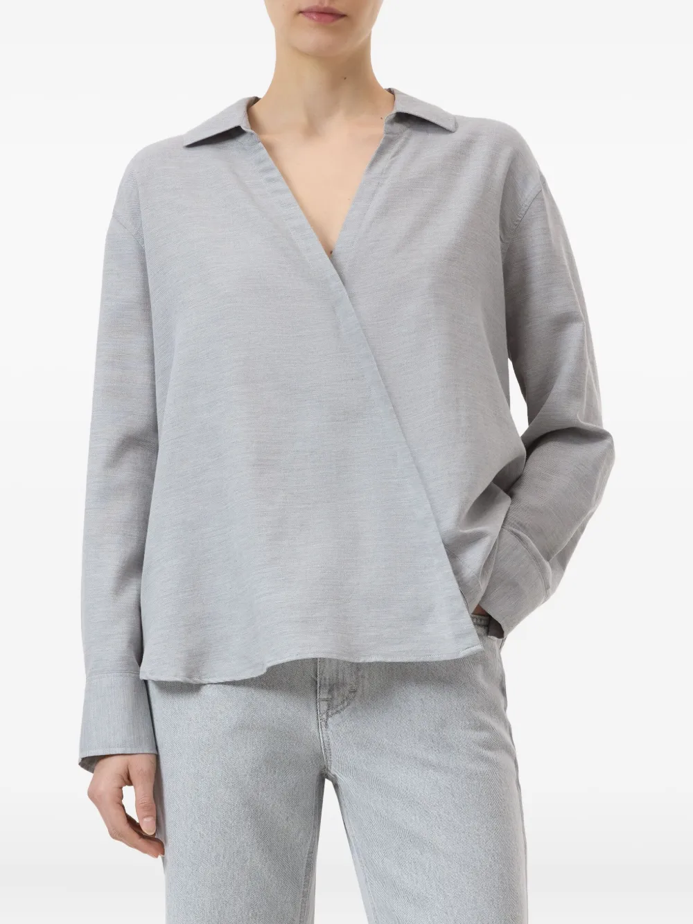 Closed Asymmetrische blouse Grijs