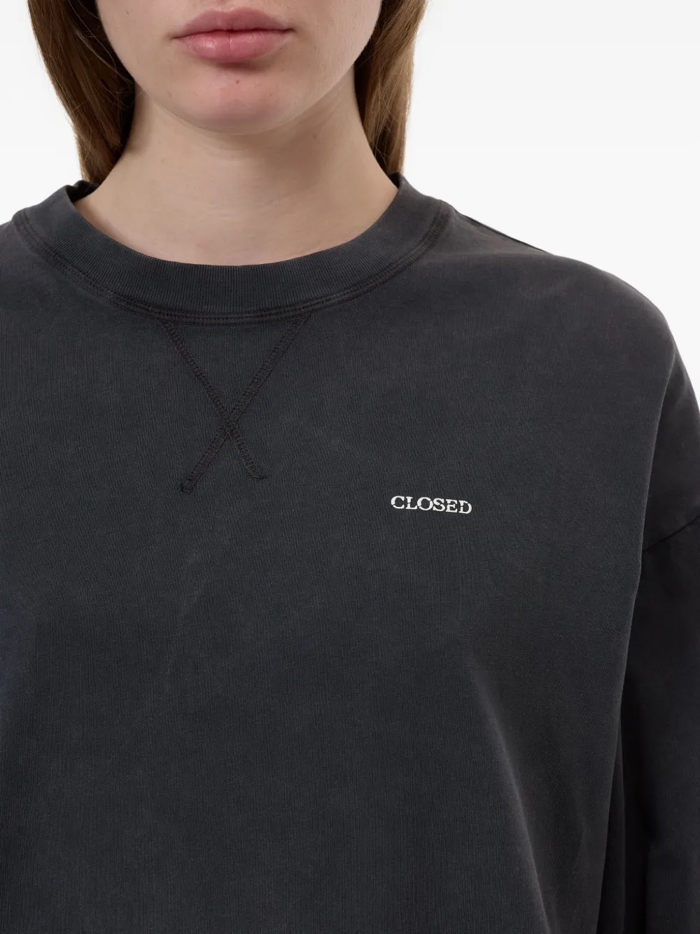 Closed Top met ronde hals Zwart