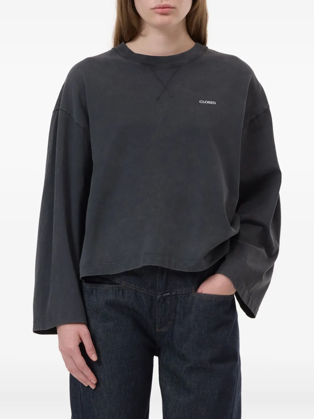 Closed Top met ronde hals Zwart