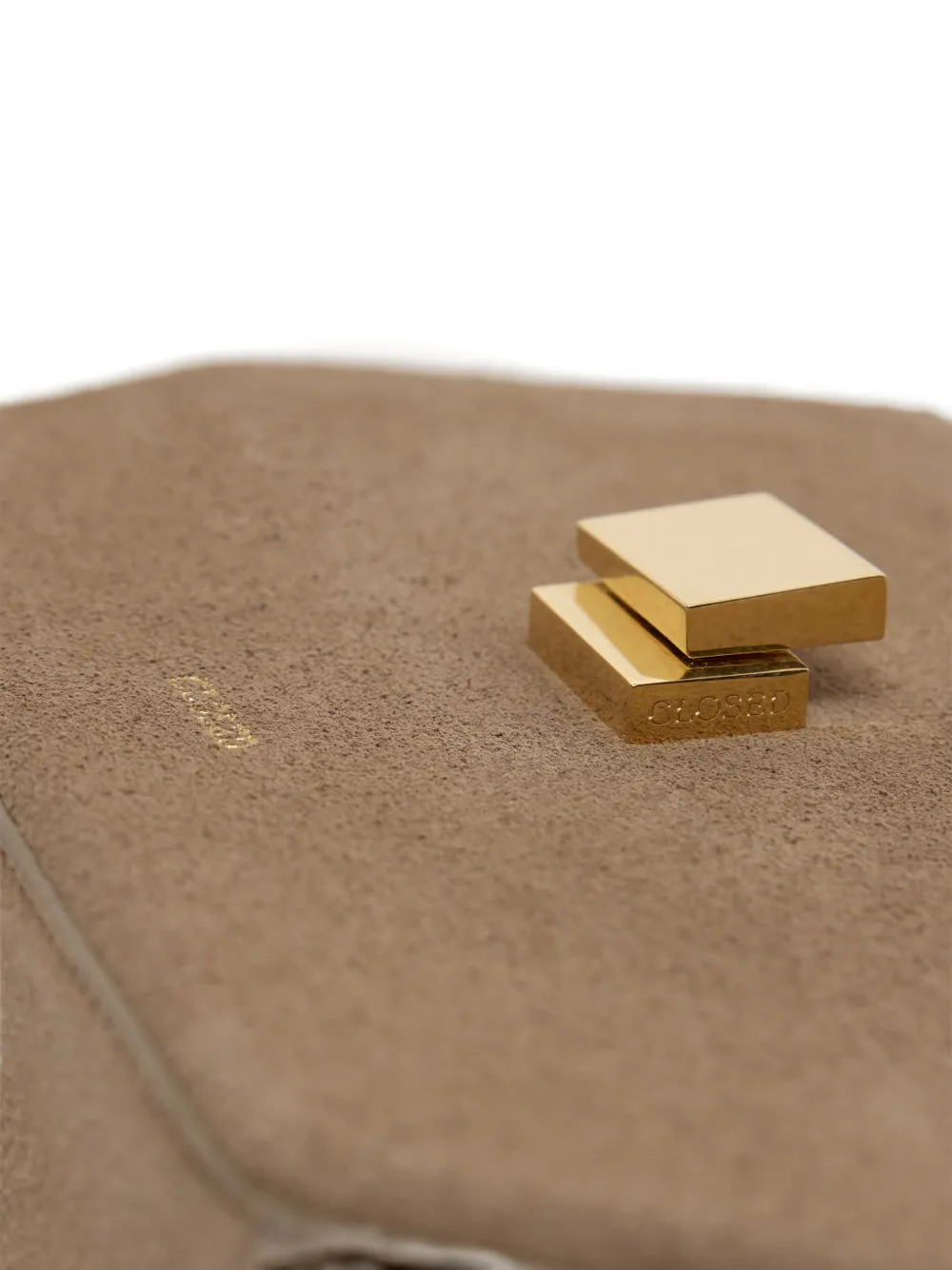 Closed Leren schoudertas Bruin