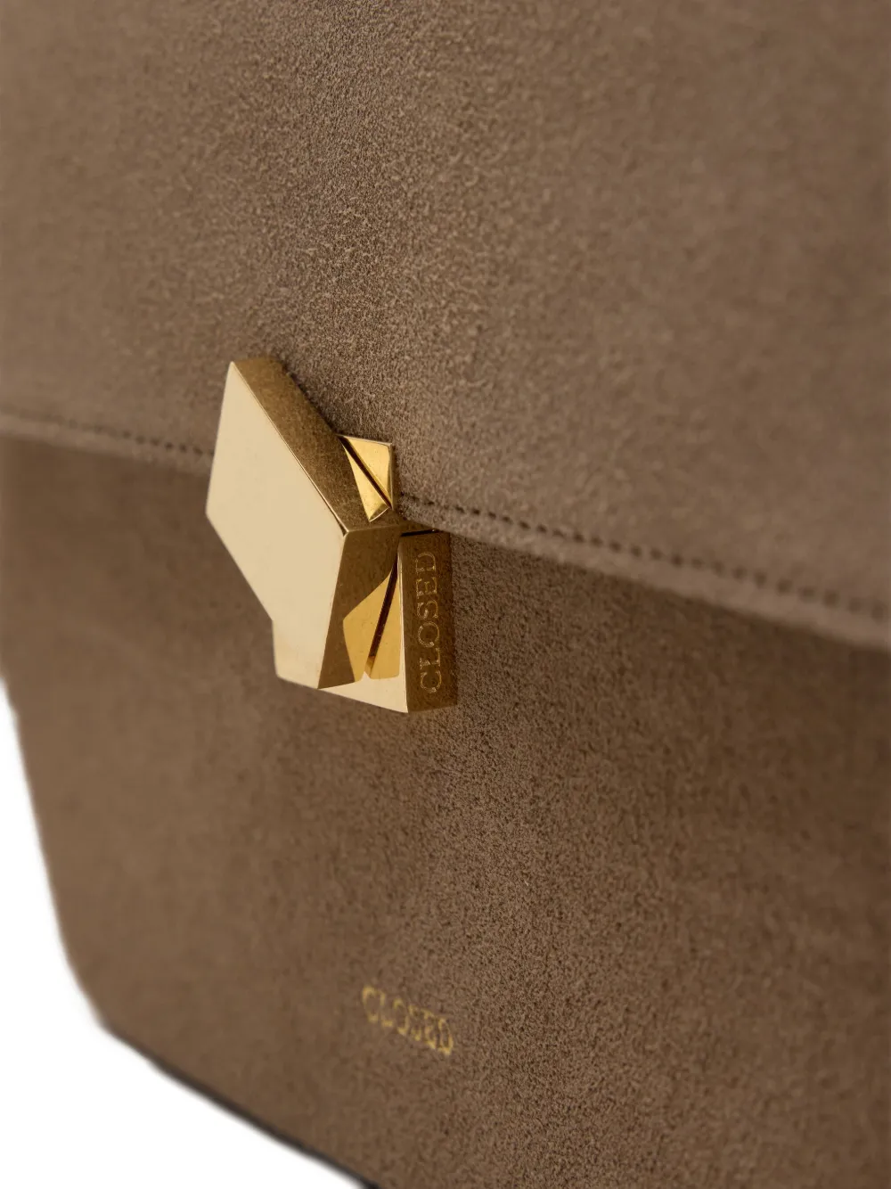 Closed Leren schoudertas Bruin