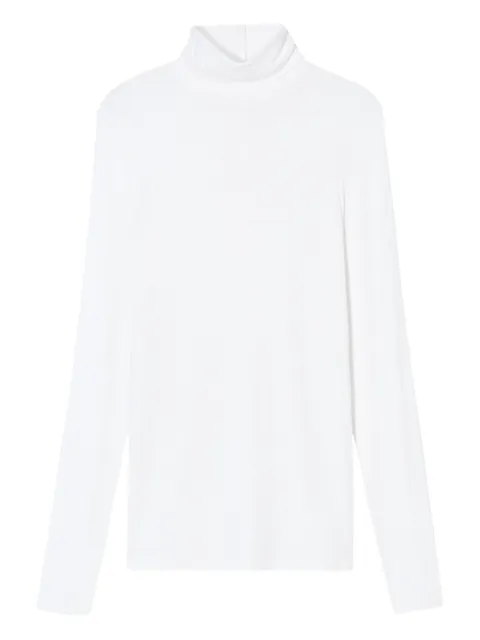 Closed تيشيرت بحياكة مضلعة ورقبة عالية وأكمام طويلة