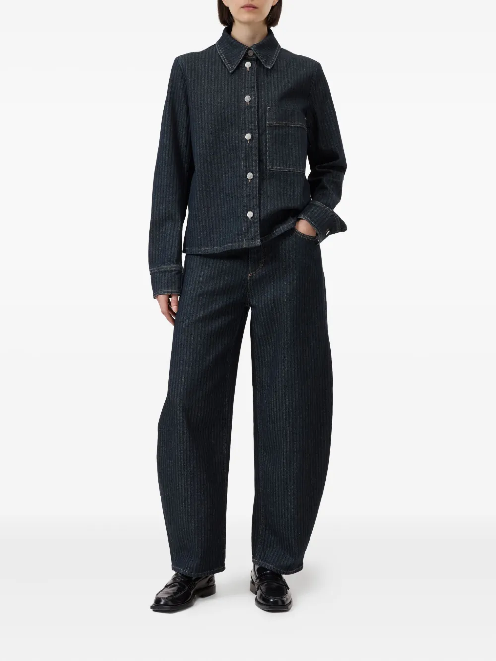 Closed Getailleerde jack Blauw