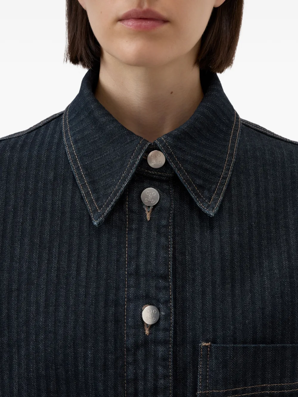 Closed Getailleerde jack Blauw