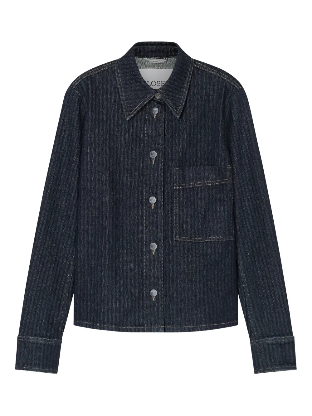 Closed Getailleerde jack Blauw