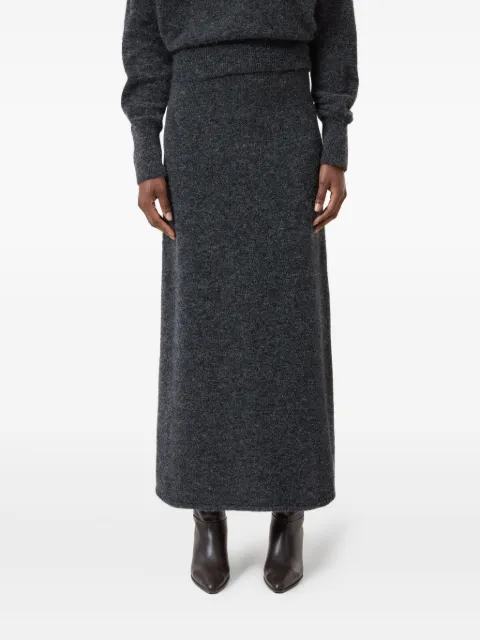 Closed high-waisted A-line skirt
