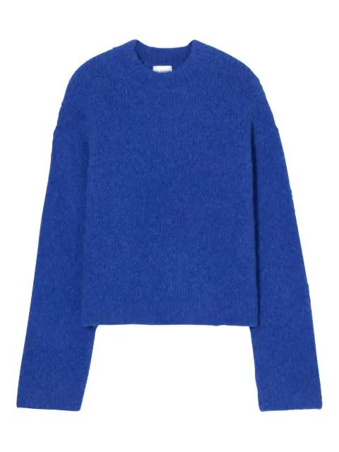Closed crew-neck long-sleeves sweater