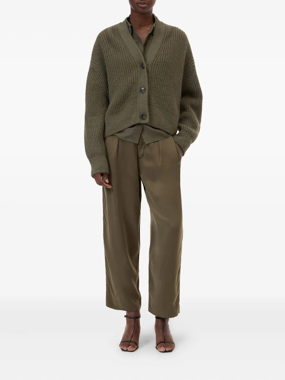 Closed Ruthy Pleated Trousers In Green