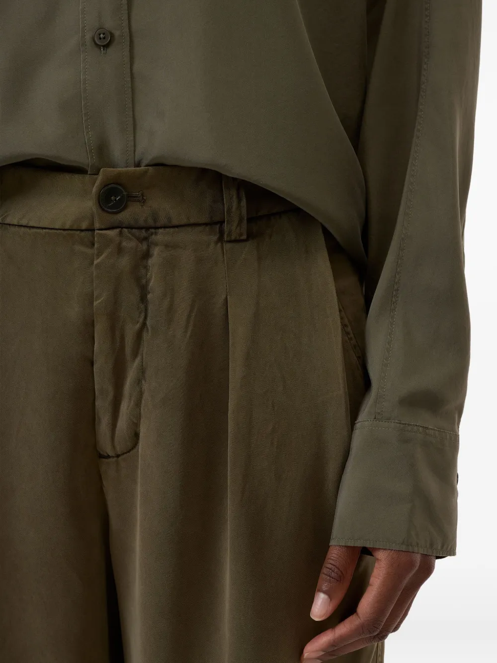 Closed Ruthy Pleated Trousers In Green