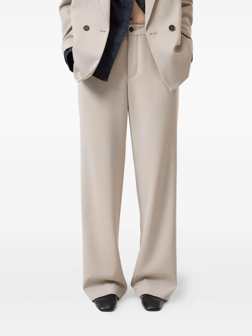 Closed Broek met wijde pijpen - Beige