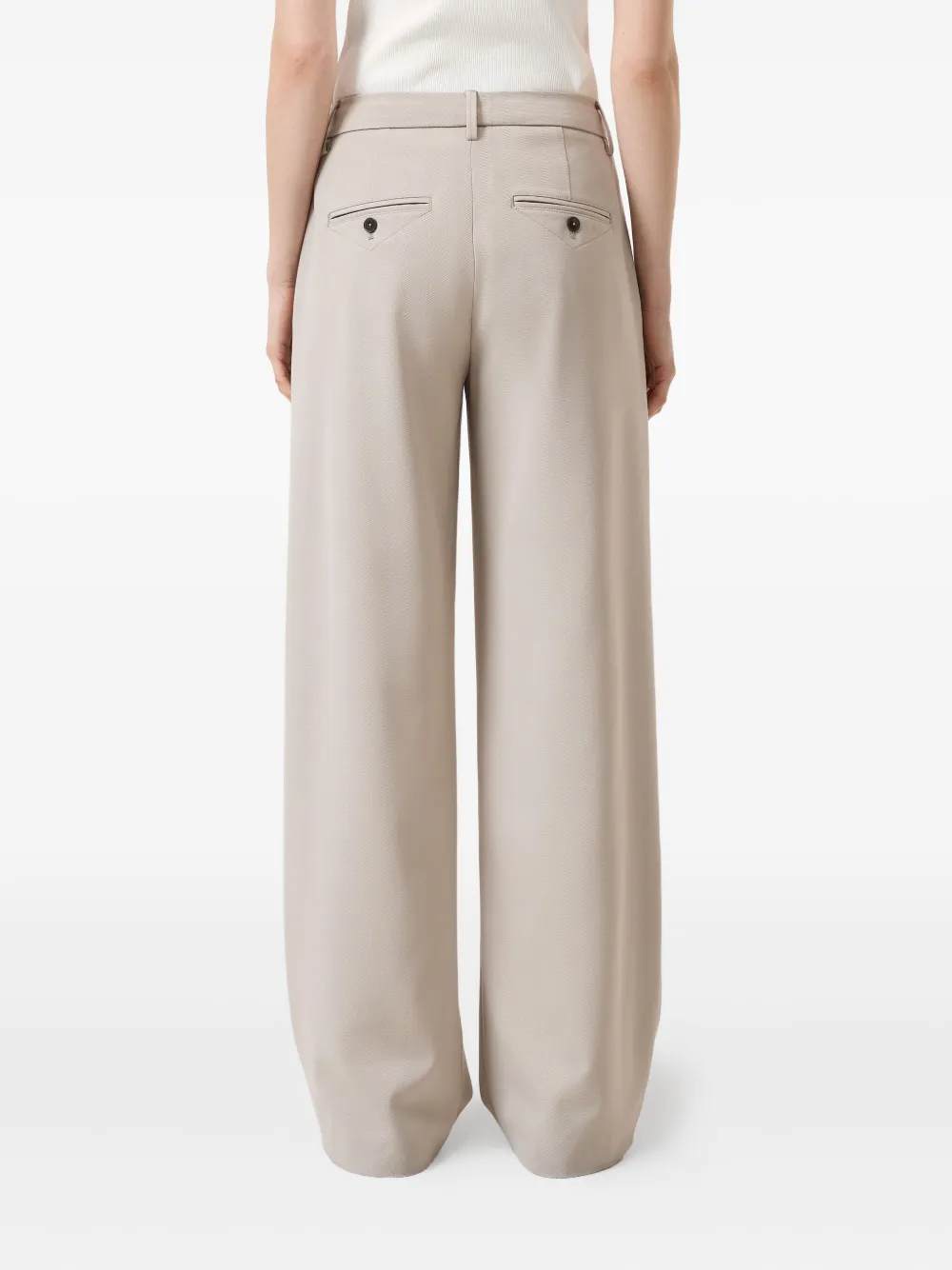 Closed Broek met wijde pijpen Beige