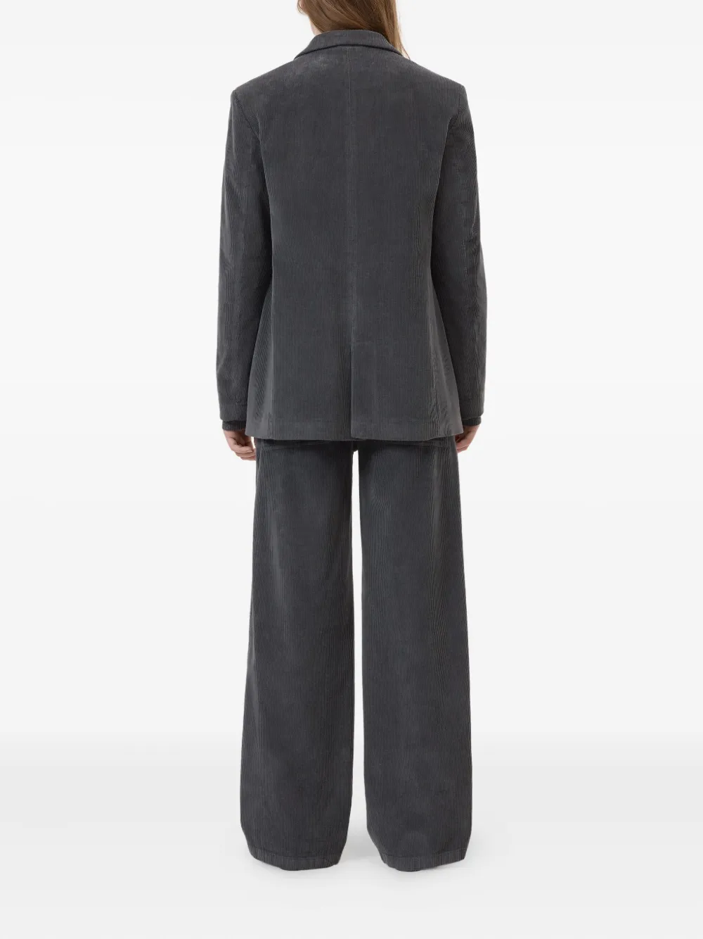 Closed Corduroy Three-button Blazer In Gray