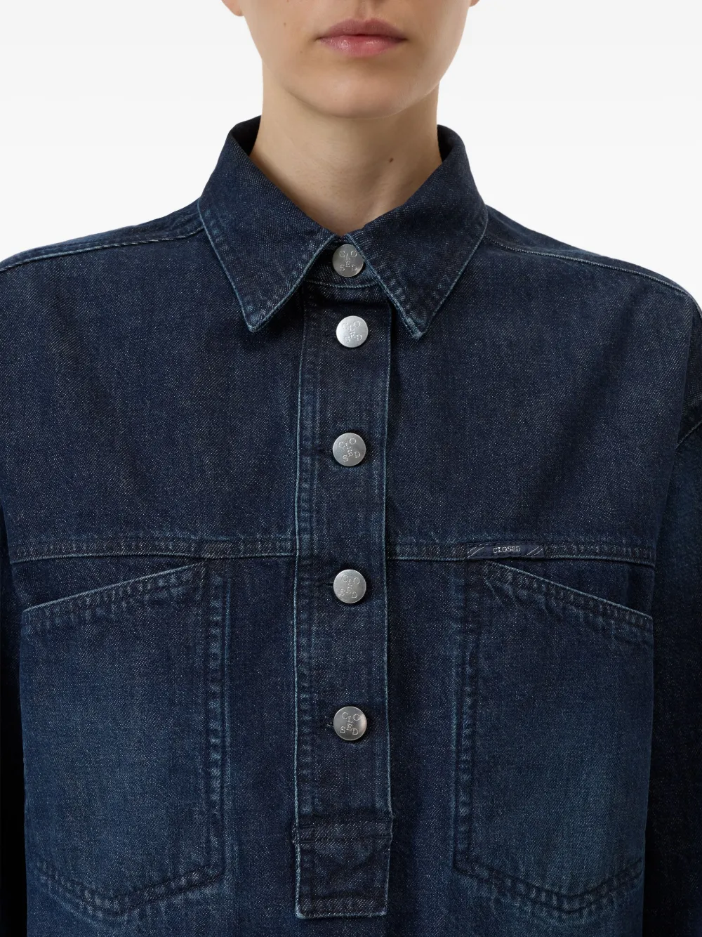 Closed Spijkershirtjurk Blauw