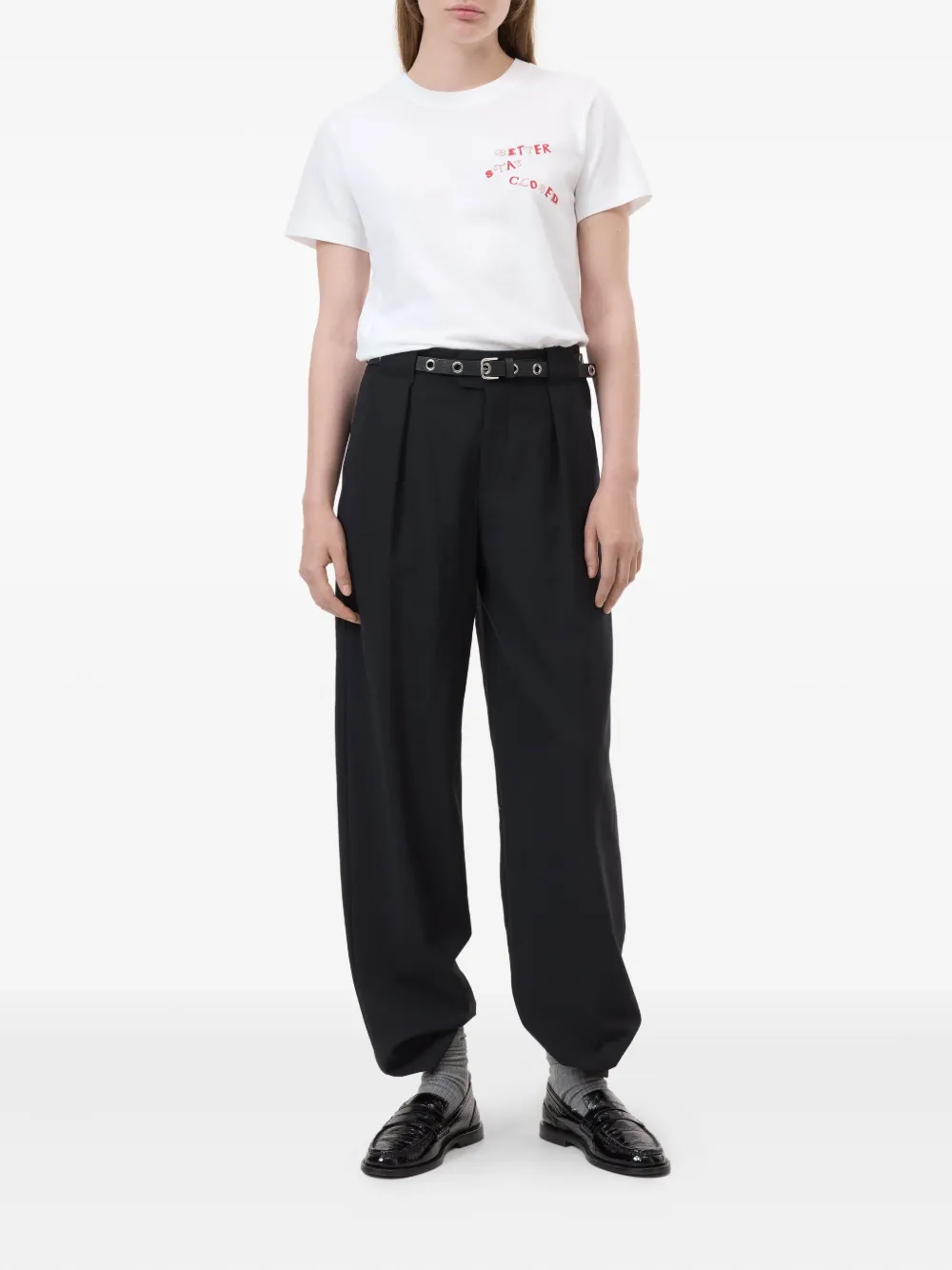 Closed T-shirt met print en korte mouwen Wit