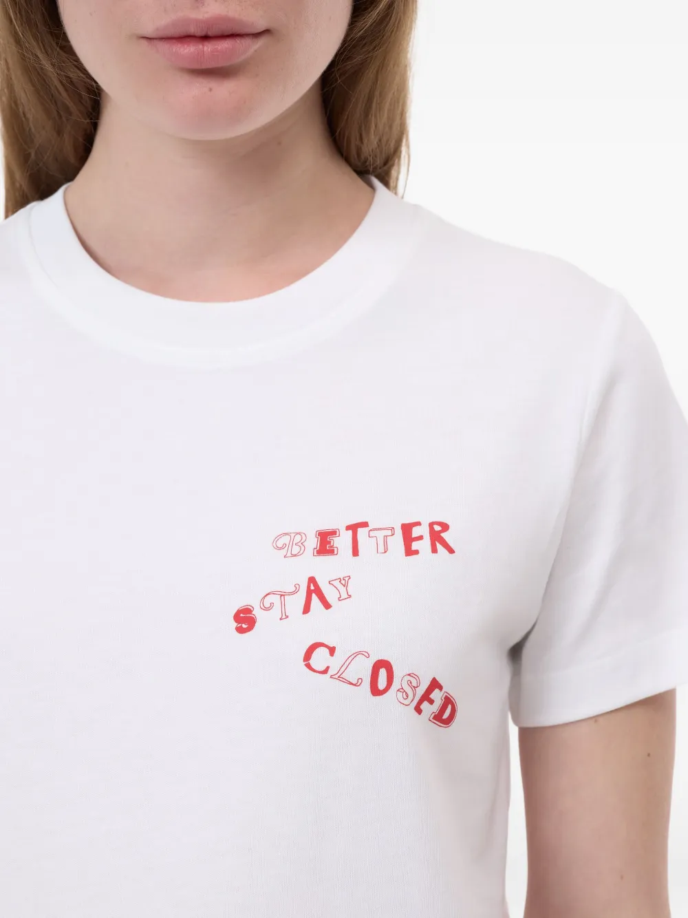Closed T-shirt met print en korte mouwen Wit