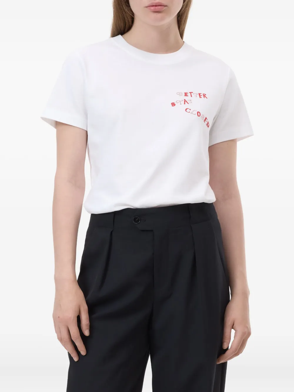 Closed T-shirt met print en korte mouwen Wit