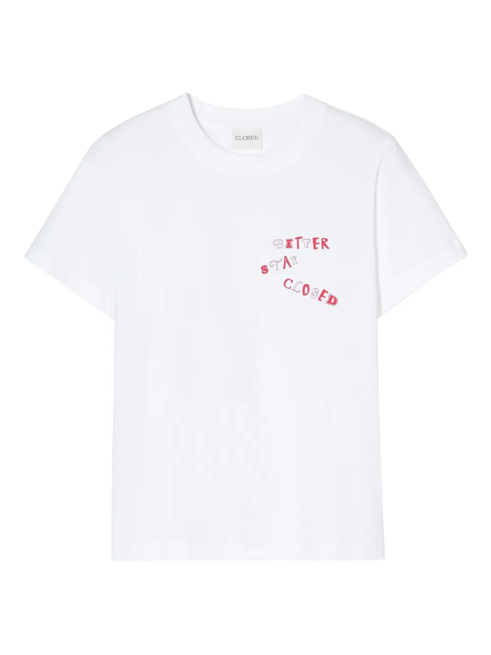Closed T-shirt met print en korte mouwen Wit