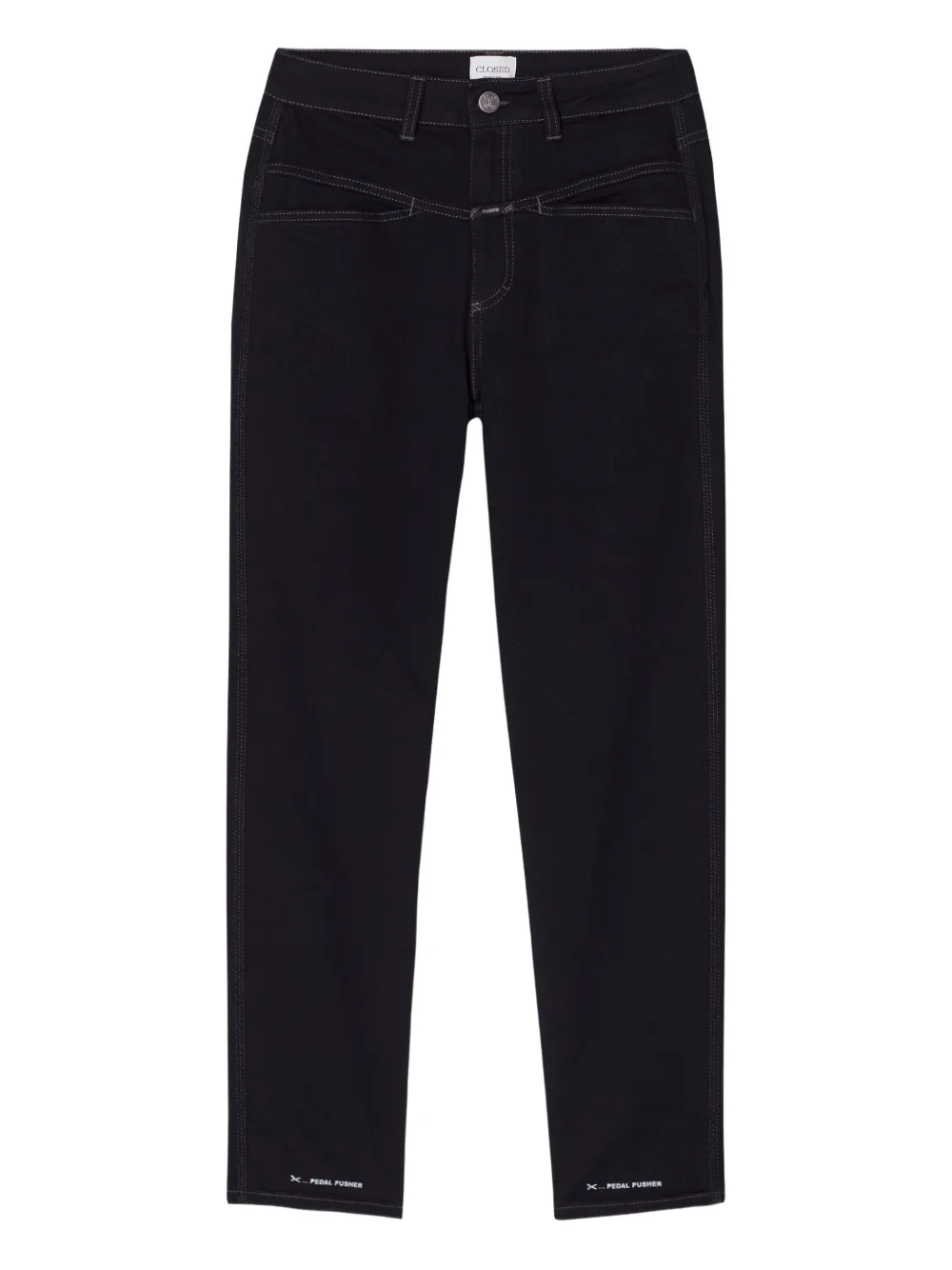 Closed contrast-stitch jeans Zwart