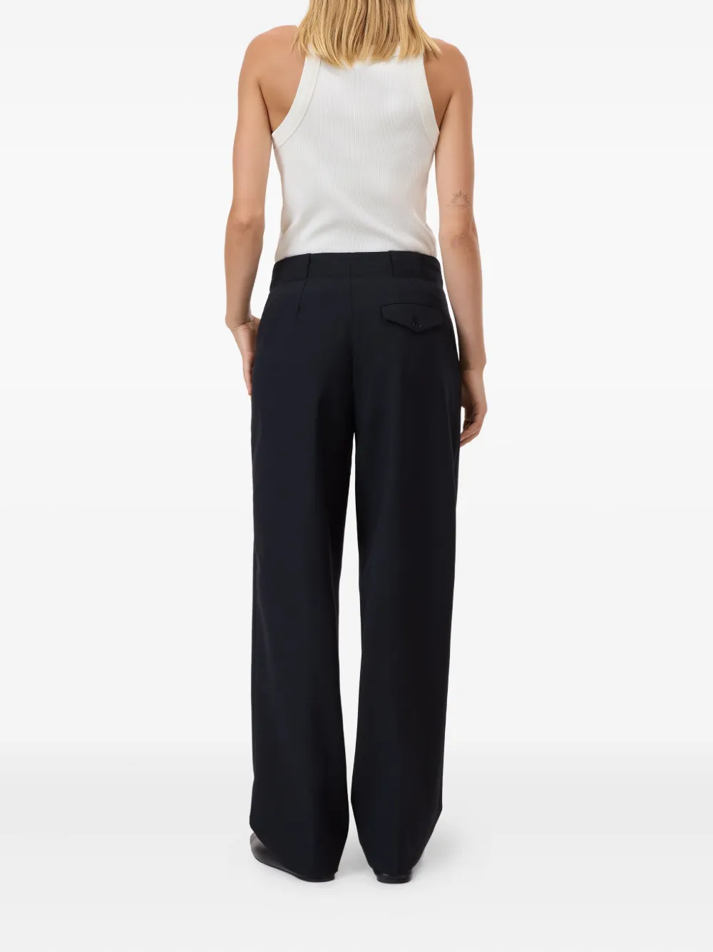 Closed Mawson pleated-pocket trousers Zwart