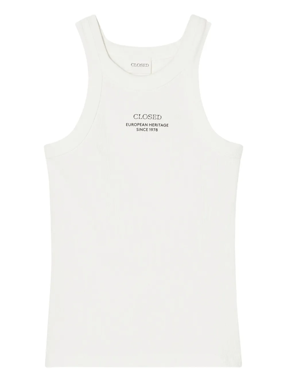 Closed Tanktop met logoprint Wit