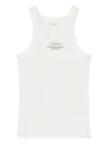 Closed logo-print tank top - White