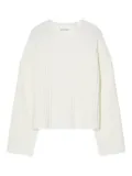 Closed crew-neck sweater - White