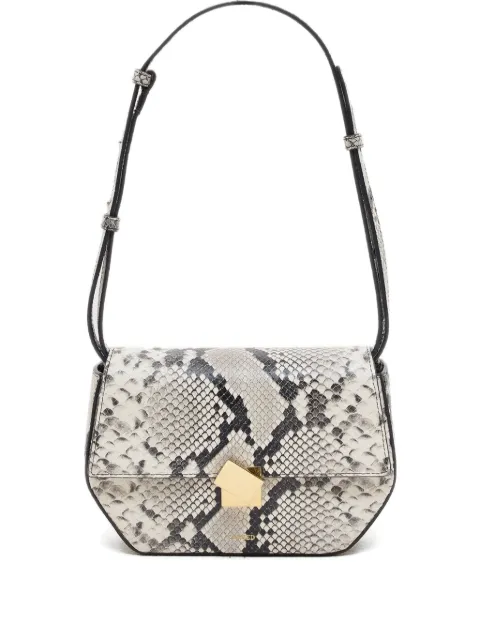 Closed leather shoulder bag