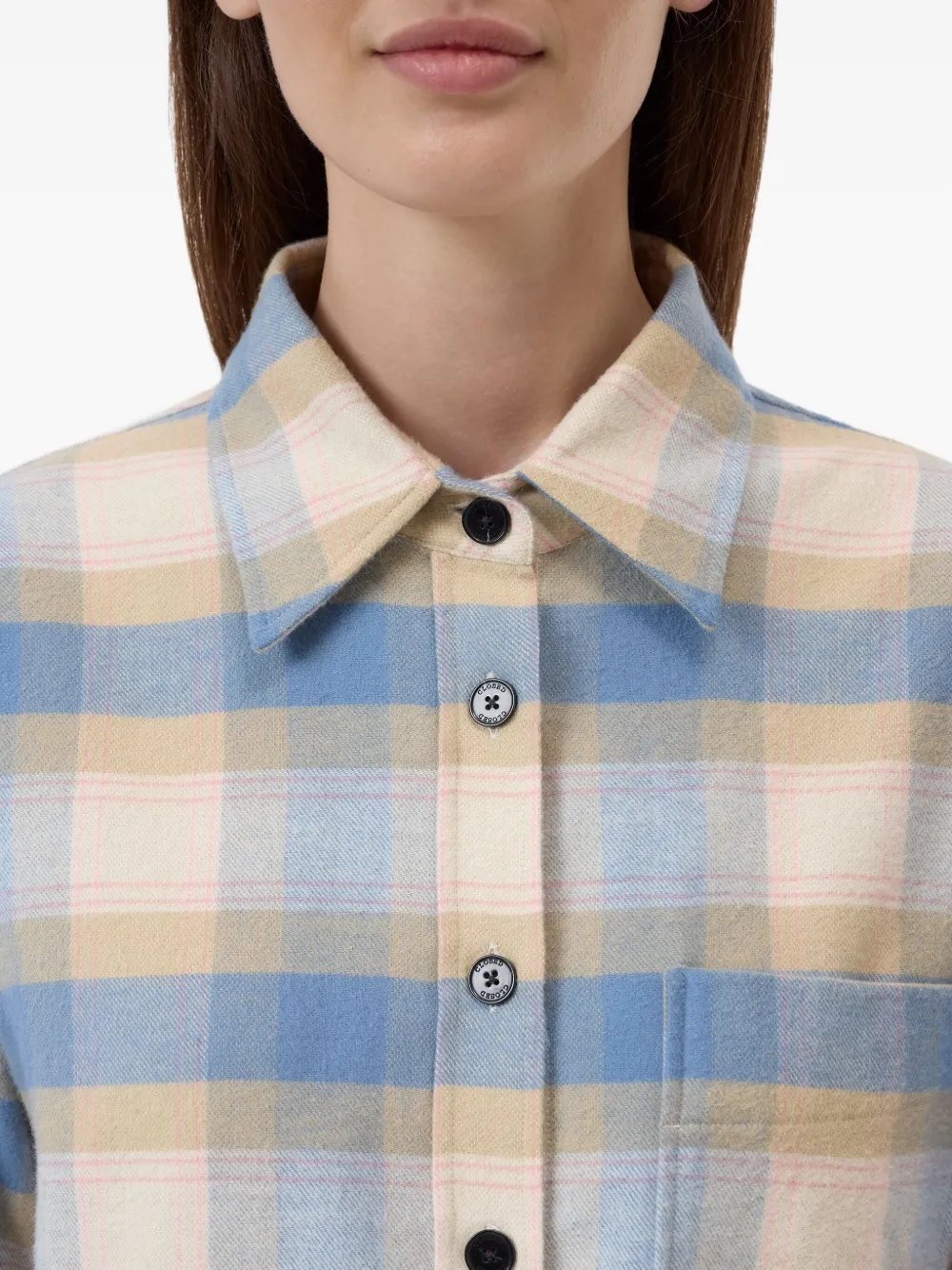 Closed Geruit blouse Blauw