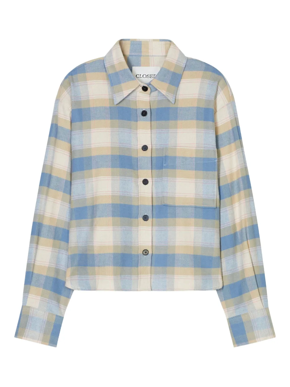 Closed Geruit blouse Blauw