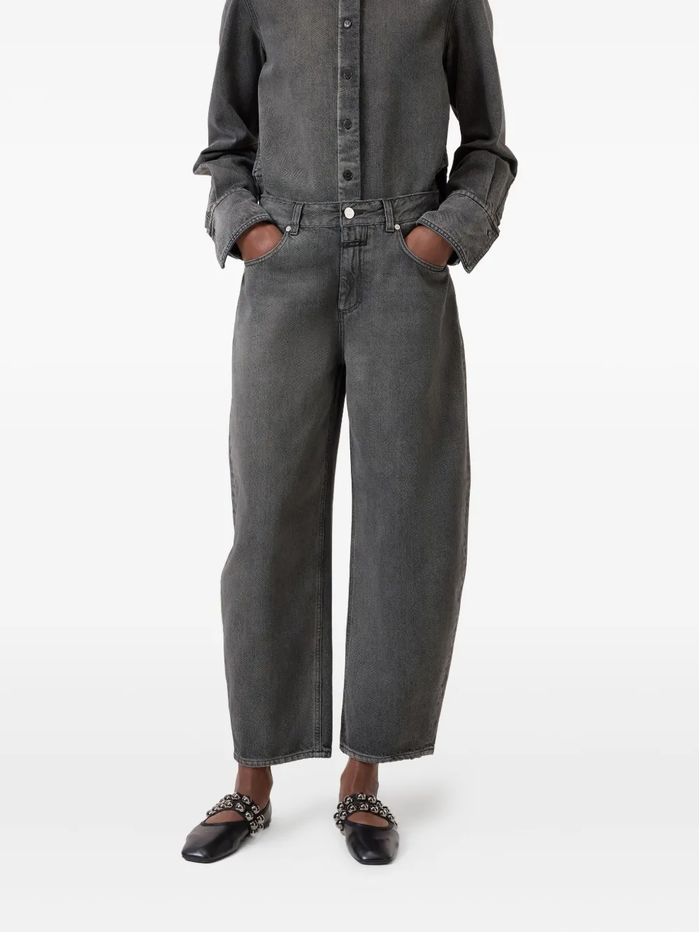 Closed Jeans met wijde pijpen - Grijs