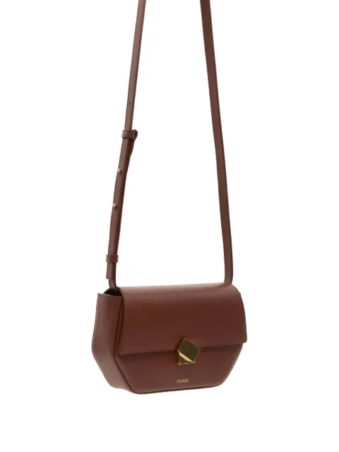 Closed leather shoulder bag