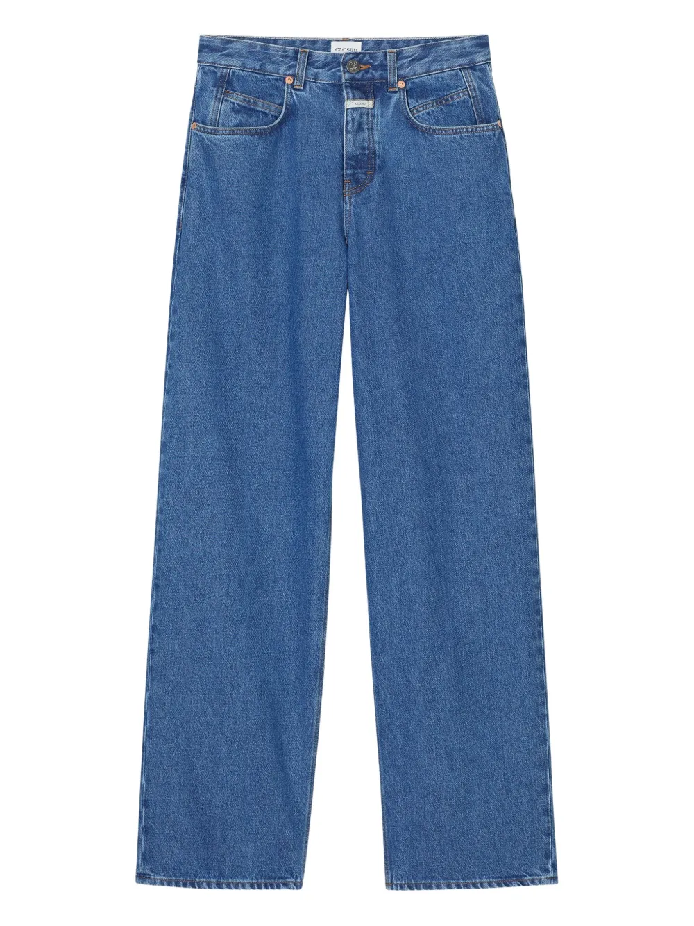 high-waisted wide-leg jeans