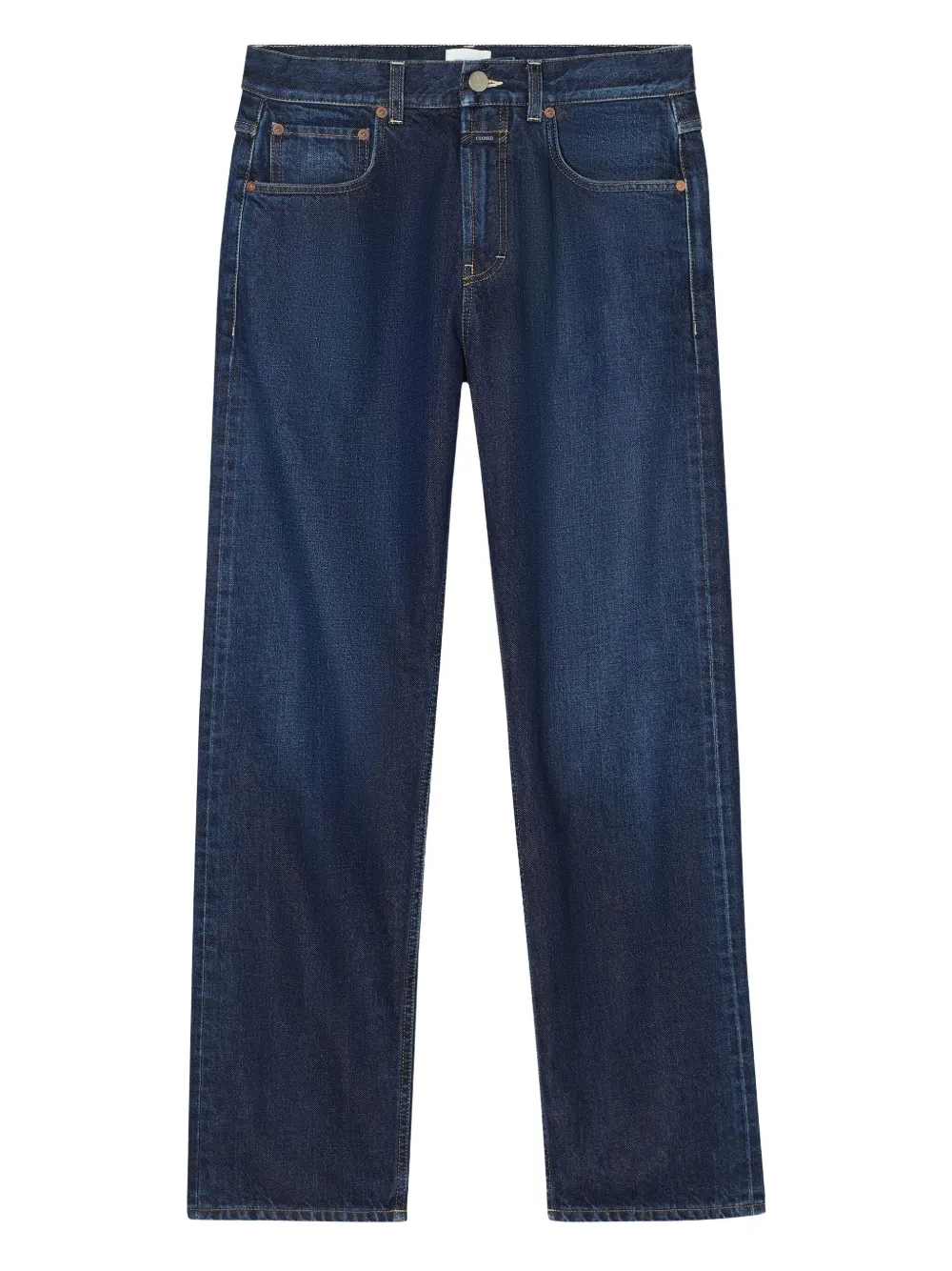 Closed High-rise Straight-leg Jeans In Blue