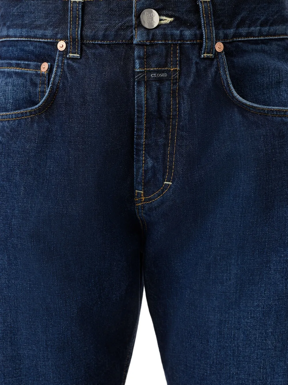 Closed High-rise Straight-leg Jeans In Blue