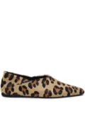 Closed leopard-print ballerinas - Neutrals