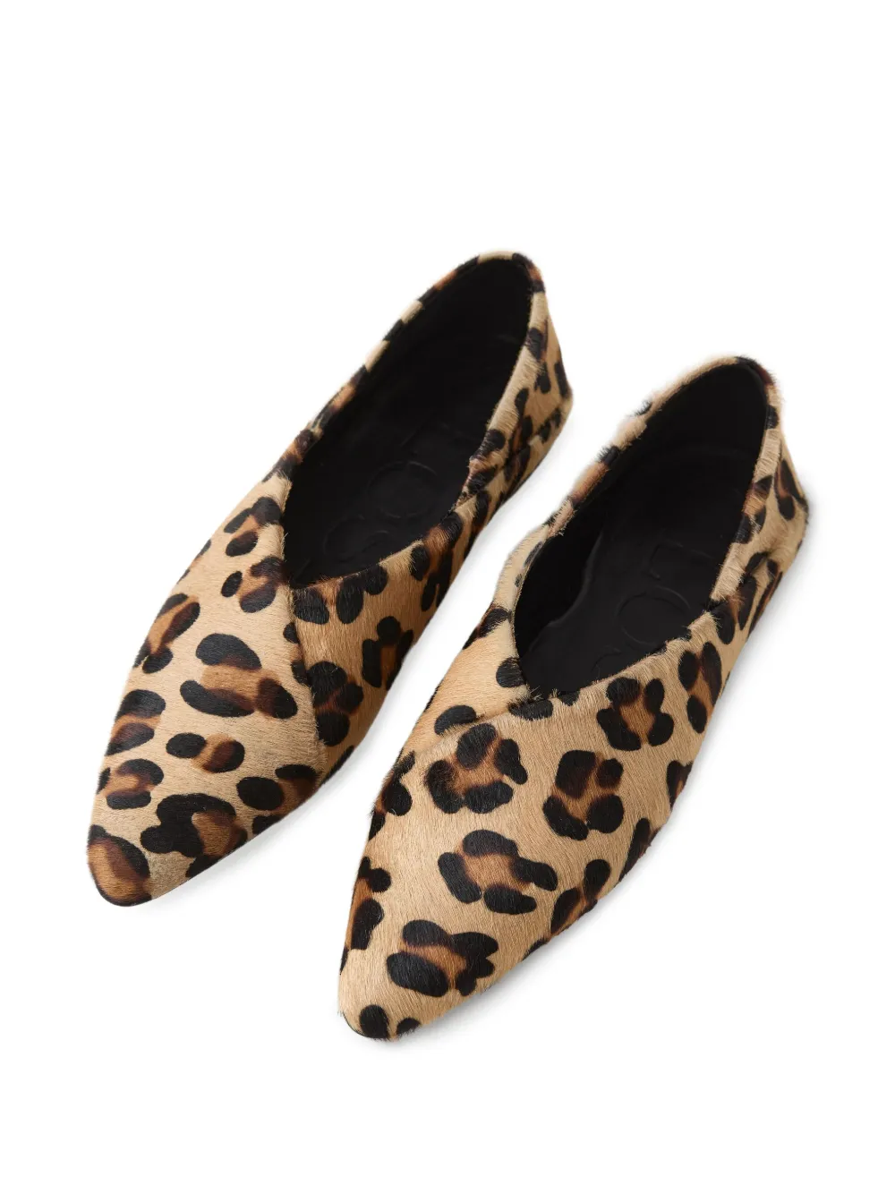 Closed leopard-print ballerinas Neutrals